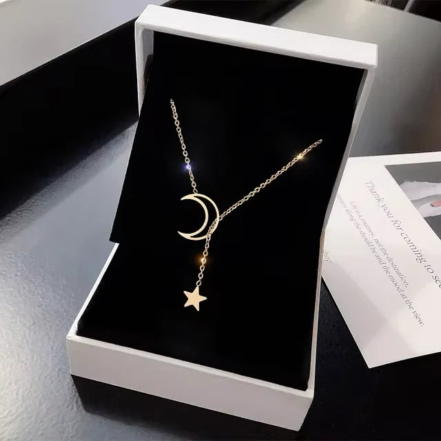 Stella Luna Elegance - Collana girocollo con ciondolo