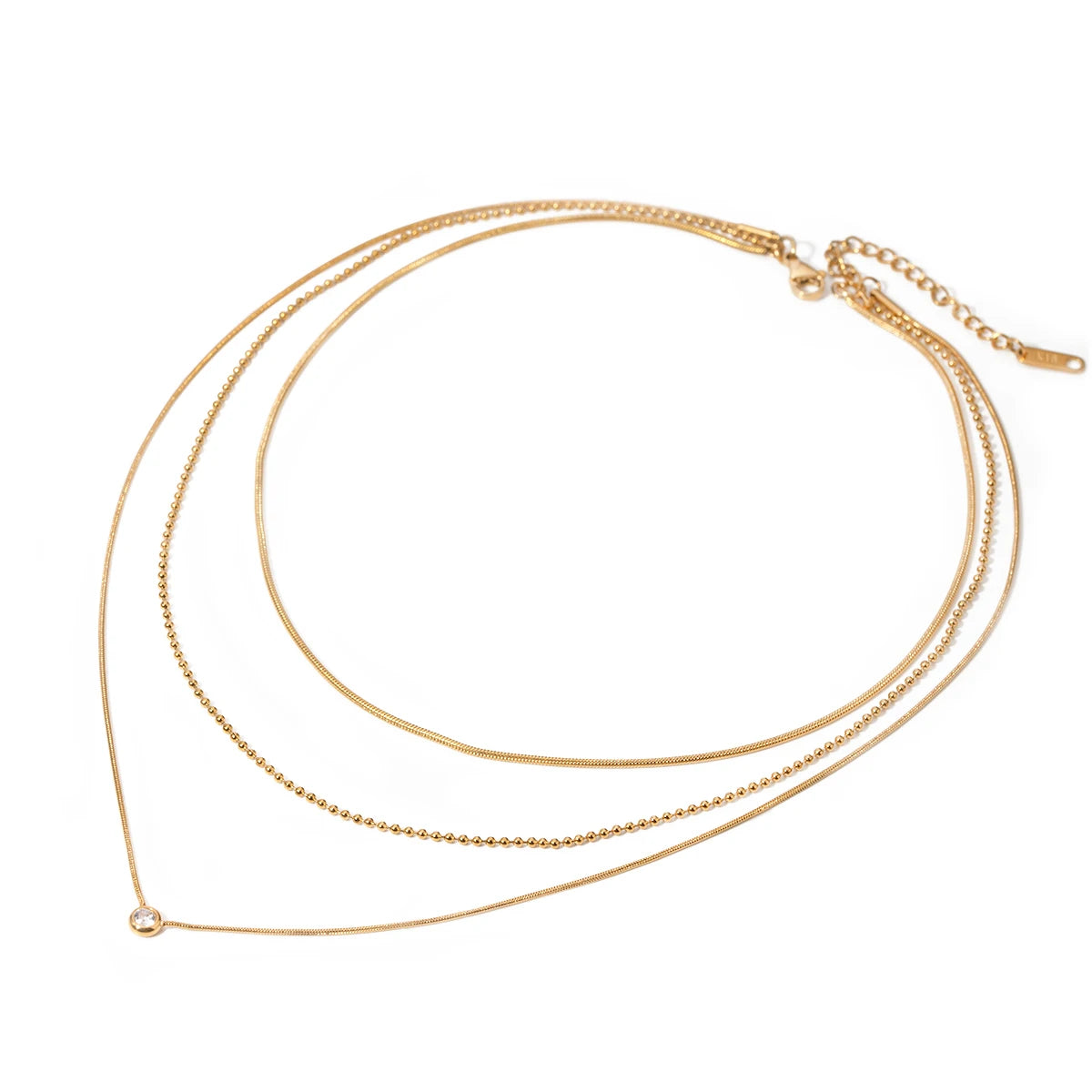Collana Layering Y Dorata Minimalista